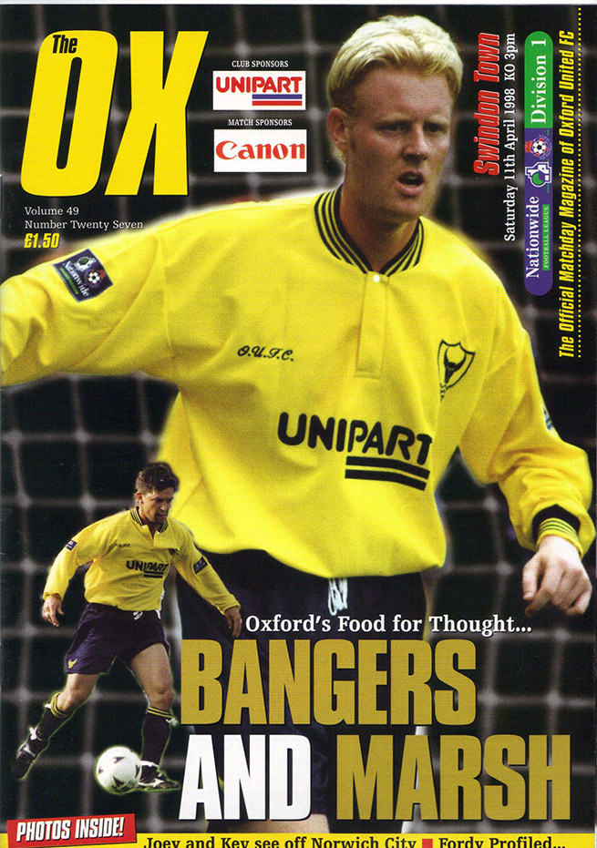 <b>Saturday, April 11, 1998</b><br />vs. Oxford United (Away)